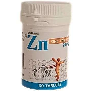 ZN ZINC 20MG TABS 60
