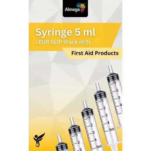 ALMEGA SYRINGE 5ML L/SLIP PCK 5