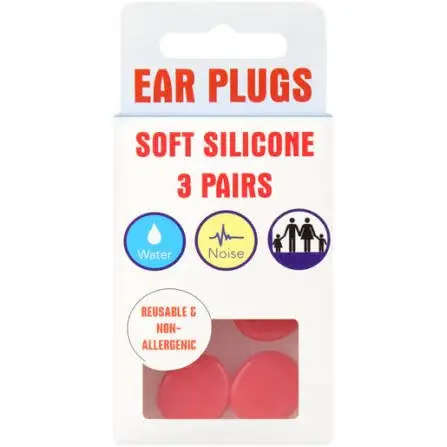 EAR PLUGS SOFT SILICON 3 PAIR