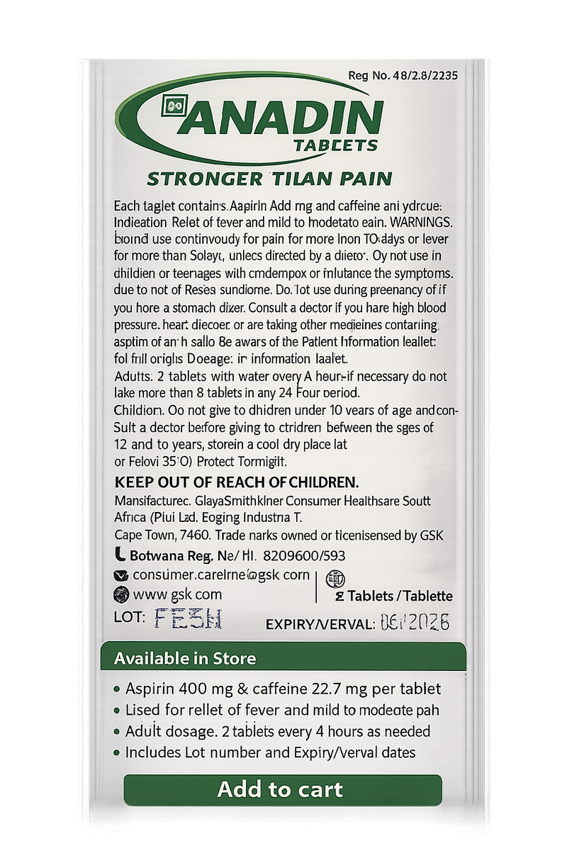 ANADIN TABS 2