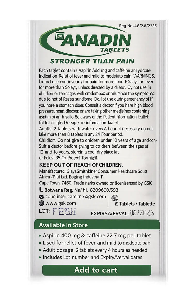 ANADIN TABS 2