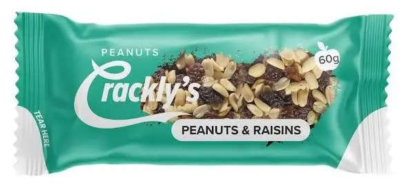 CRACKLY PEANUTS & RAISINS 60G