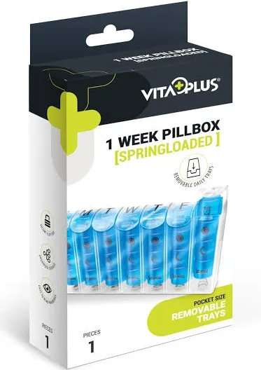 VITAPLUS PILL BOX 1 WEEK SPRING LOADED