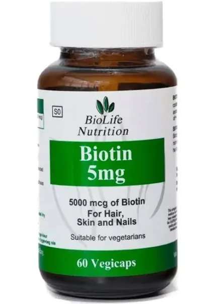BIOLIFE BIOTIN 5MG 60