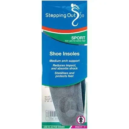 STEPPING OUT INSOLE 5/6 LADIES GREY