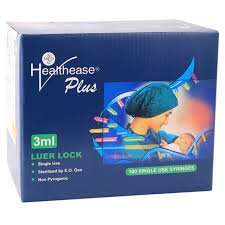 SYRINGE  3ML 3PART LUER LOCK LF H/EASE 100