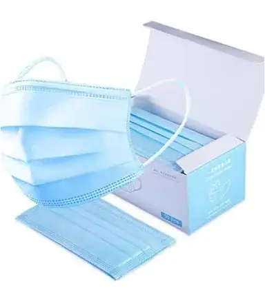MASK DISPOSABLE 3PLY 50 BLUE