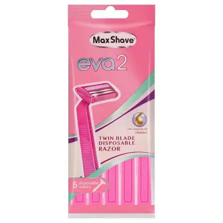 MAX SHAVE LADY 2BLADE DISPOS RAZOR 5PC
