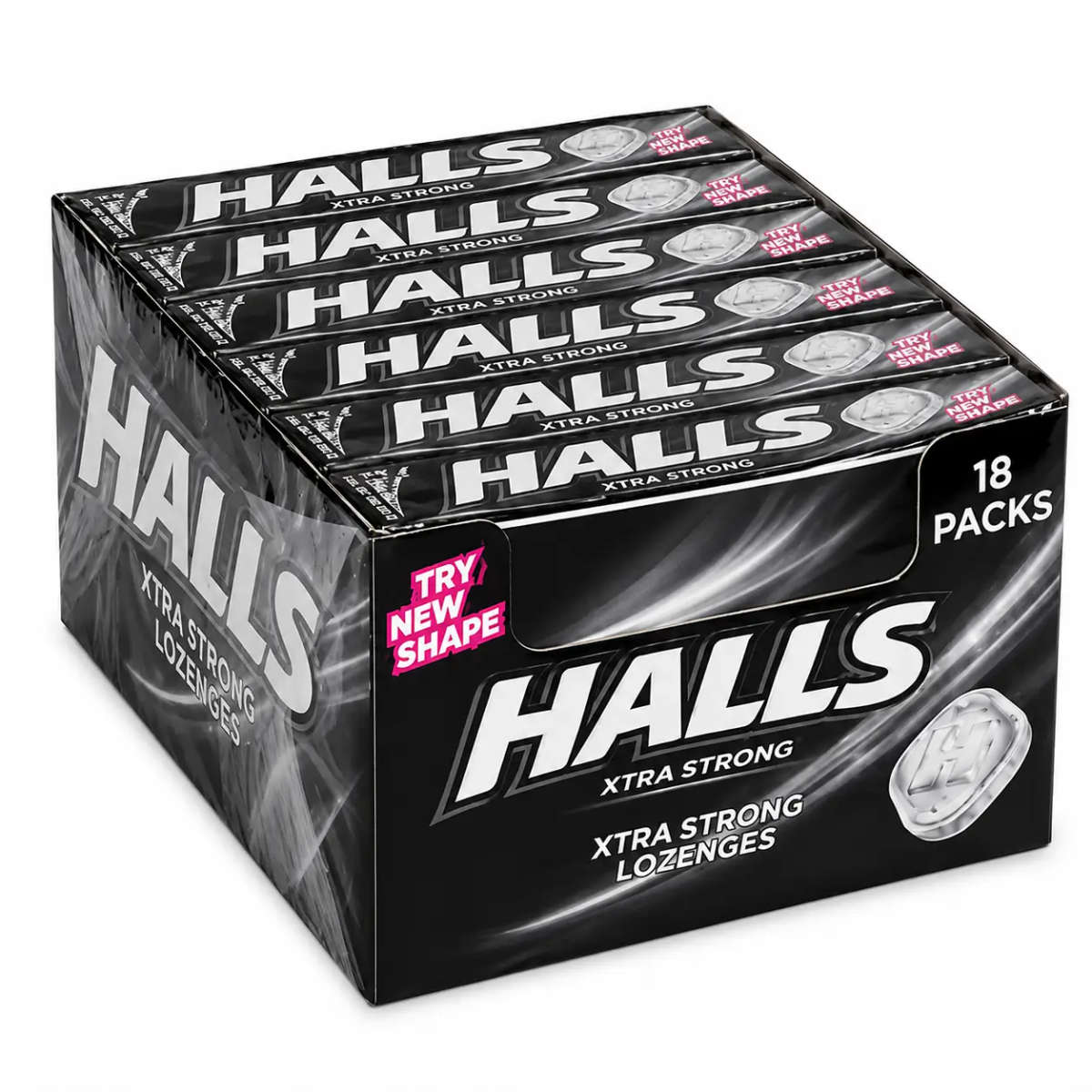 HALLS COUGH DROPS 18 EXTRA STRONG