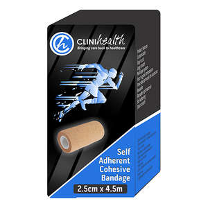 COHESIVE BAND SELF ADH CLINIH 2.5CMX4.5M