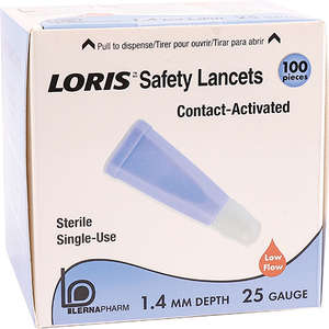 LANCET SAFETY 25Gx1.4MM LORIS 100~