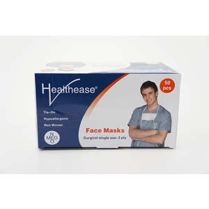 MASK SURGICAL 3PLY WITH TIES H/E 50~