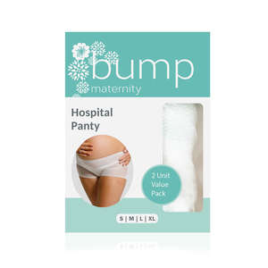 BUMP MATERNITY HOSPITAL PANTY LARGE 2's