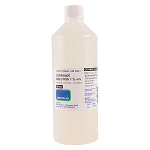 CETRIMIDE 1% SOLUTION 500ML MEDICOLAB