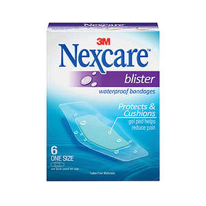 NEXCARE W/PROOF BLISTER PLASTER 6'S