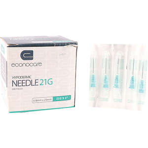 NEEDLE 21GX25MM ECONOCARE GREEN 100~