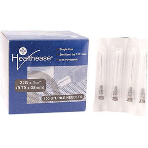 NEEDLE 22GX38MM HEALTHEASE BLACK 100~