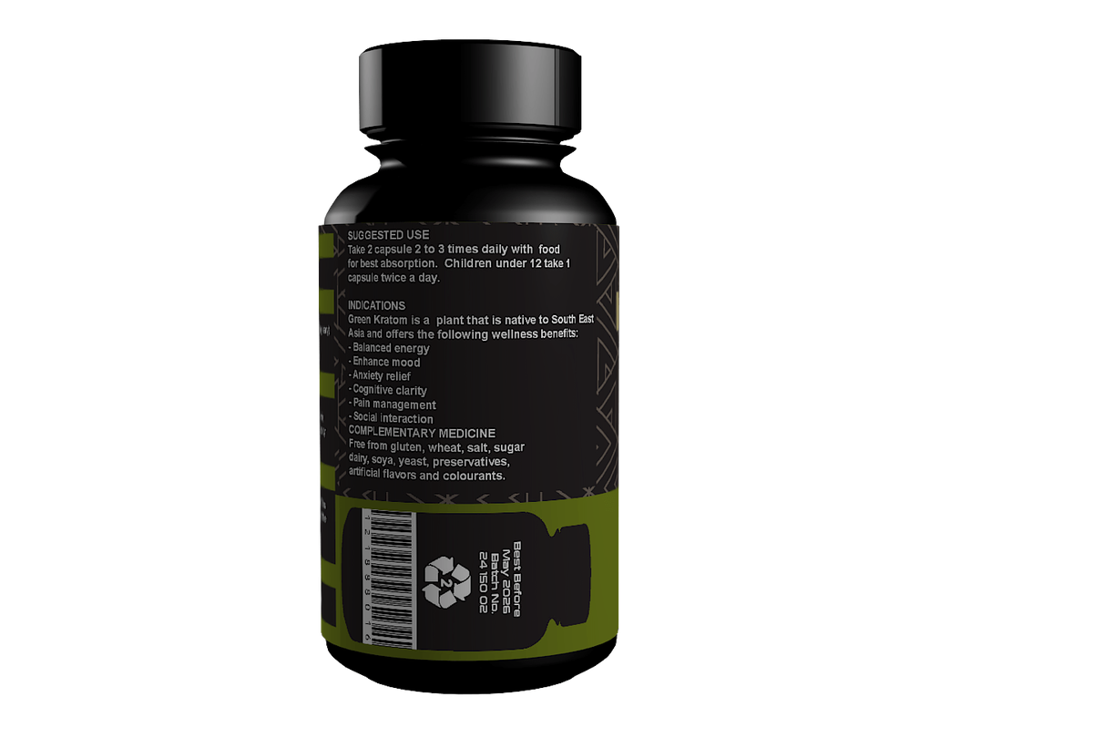 Green Kratom Capsules (60) 600mg