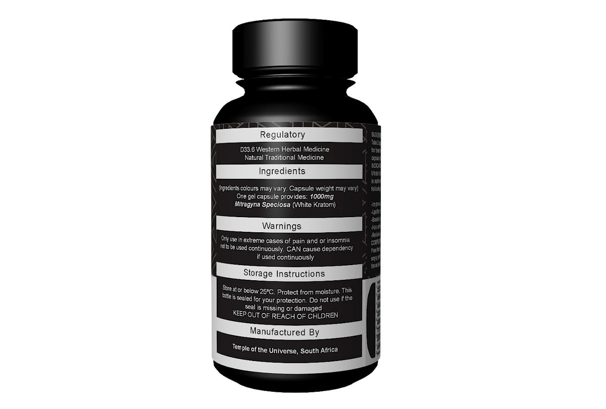 White Kratom Capsules (60) 600mg