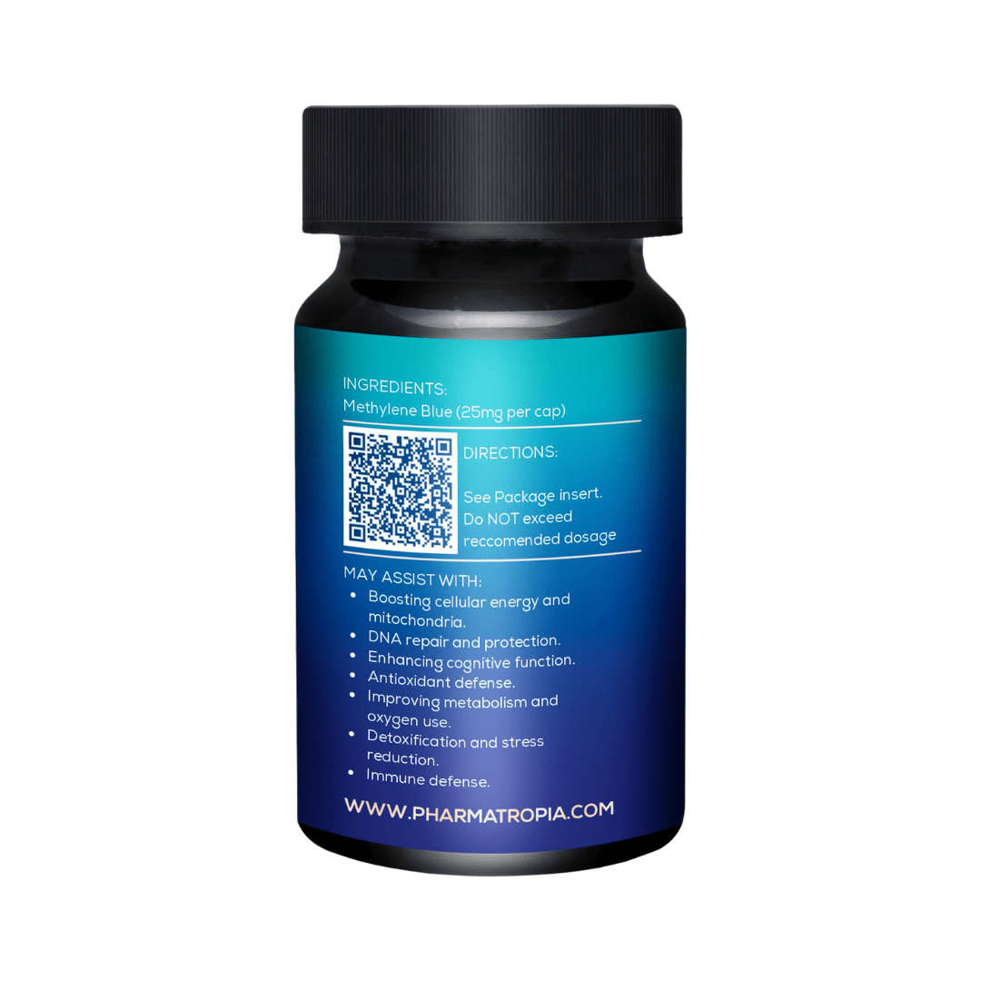 Methylene Blue (Pharmaceutical-grade) Nature's Pharmatropia DNA Repair 25mg (120 capsules)