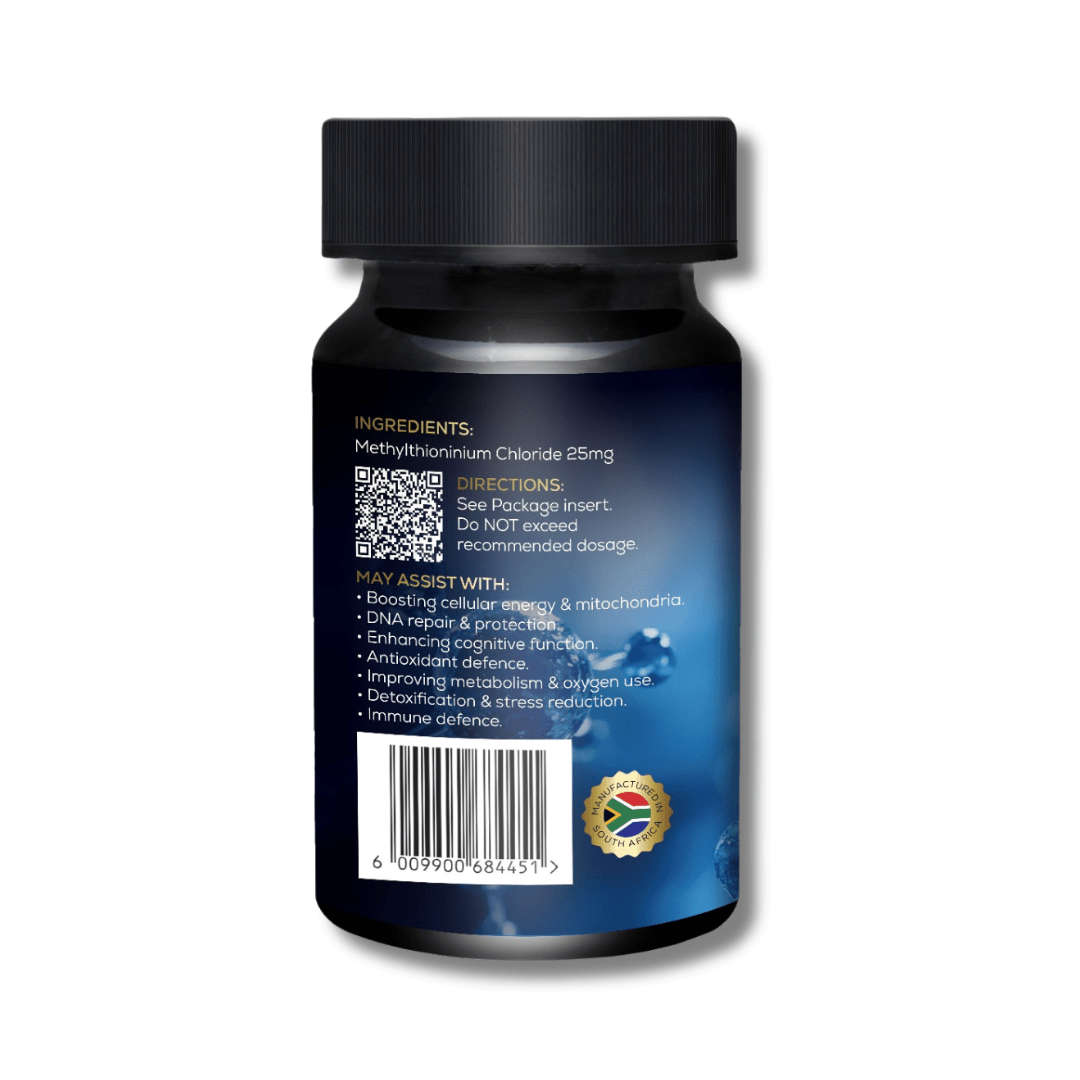 Methylene Blue 25mg (60 Capsules)  USP Grade, Independently Lab-Tested | Christmas Special