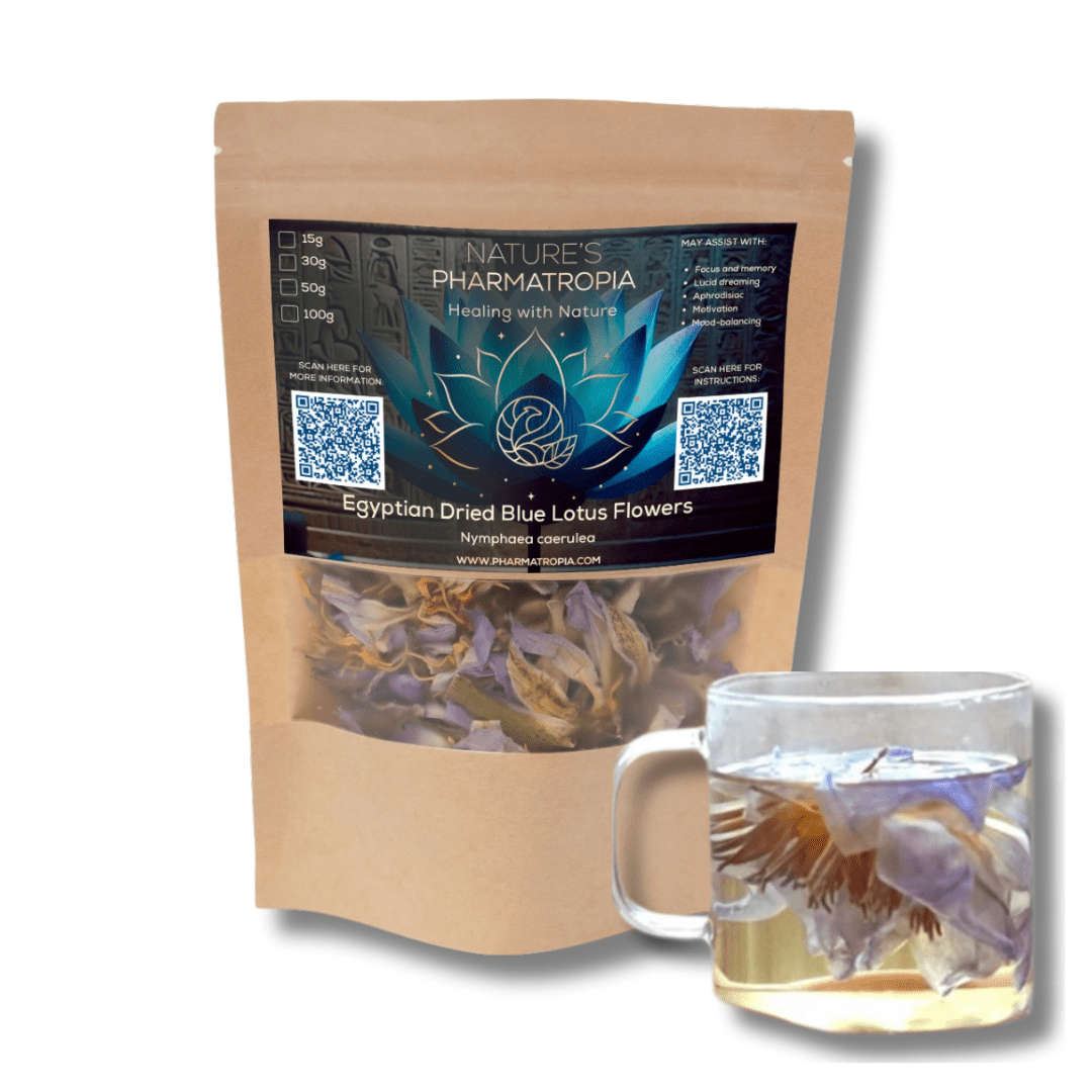 Egyptian Blue Lotus Tea (Nymphaea caerulea)  Whole Flowers