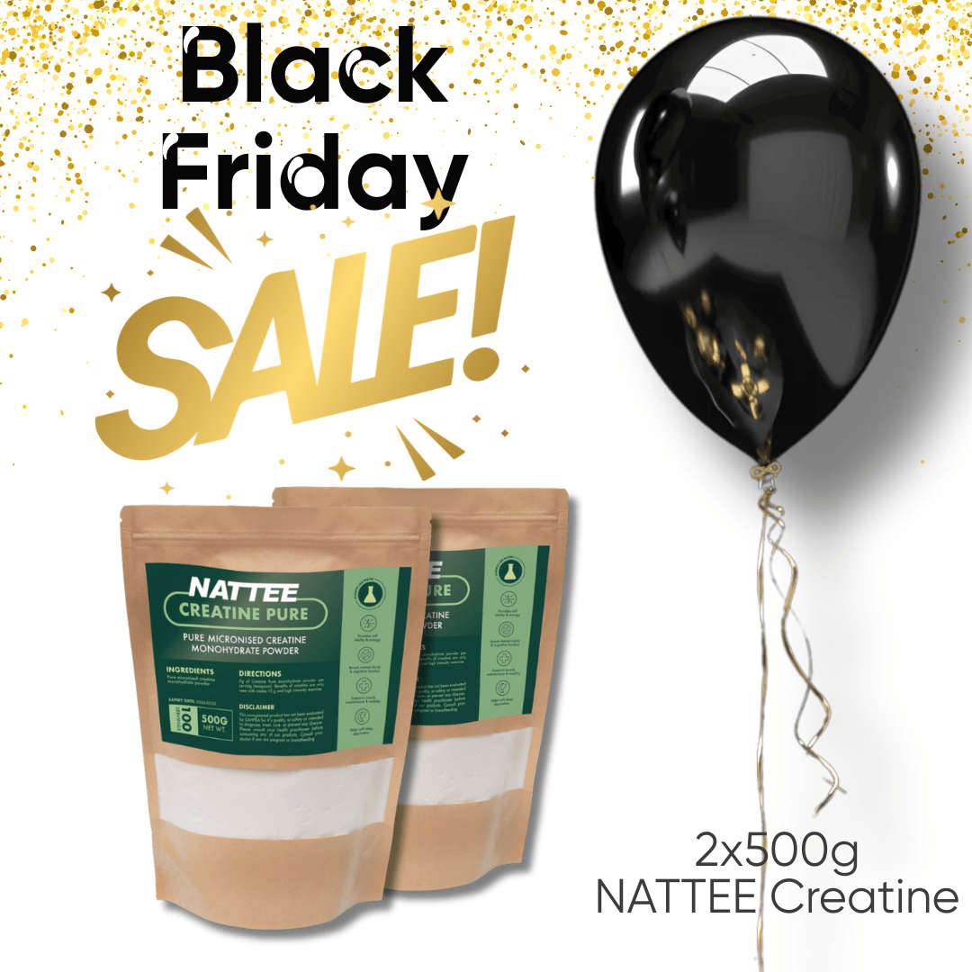 NATTEE Creatine Pure Bundle | Pure Micronised Creatine Monohydrate Powder (500g)x2 |  Sale
