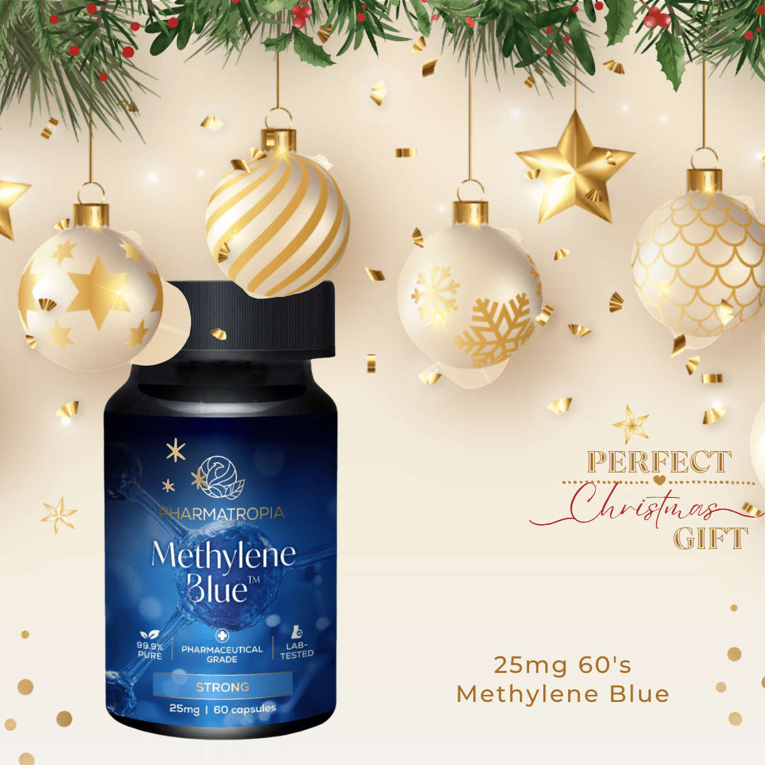 Methylene Blue 25mg (60 Capsules)  USP Grade, Independently Lab-Tested | Christmas Special