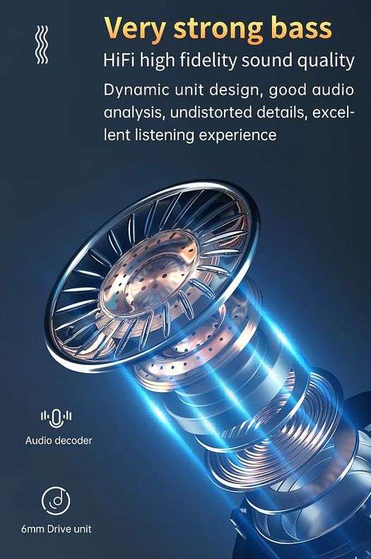 M19 Wireless Bluetooth In-Ear Earphones with LED Charging Box