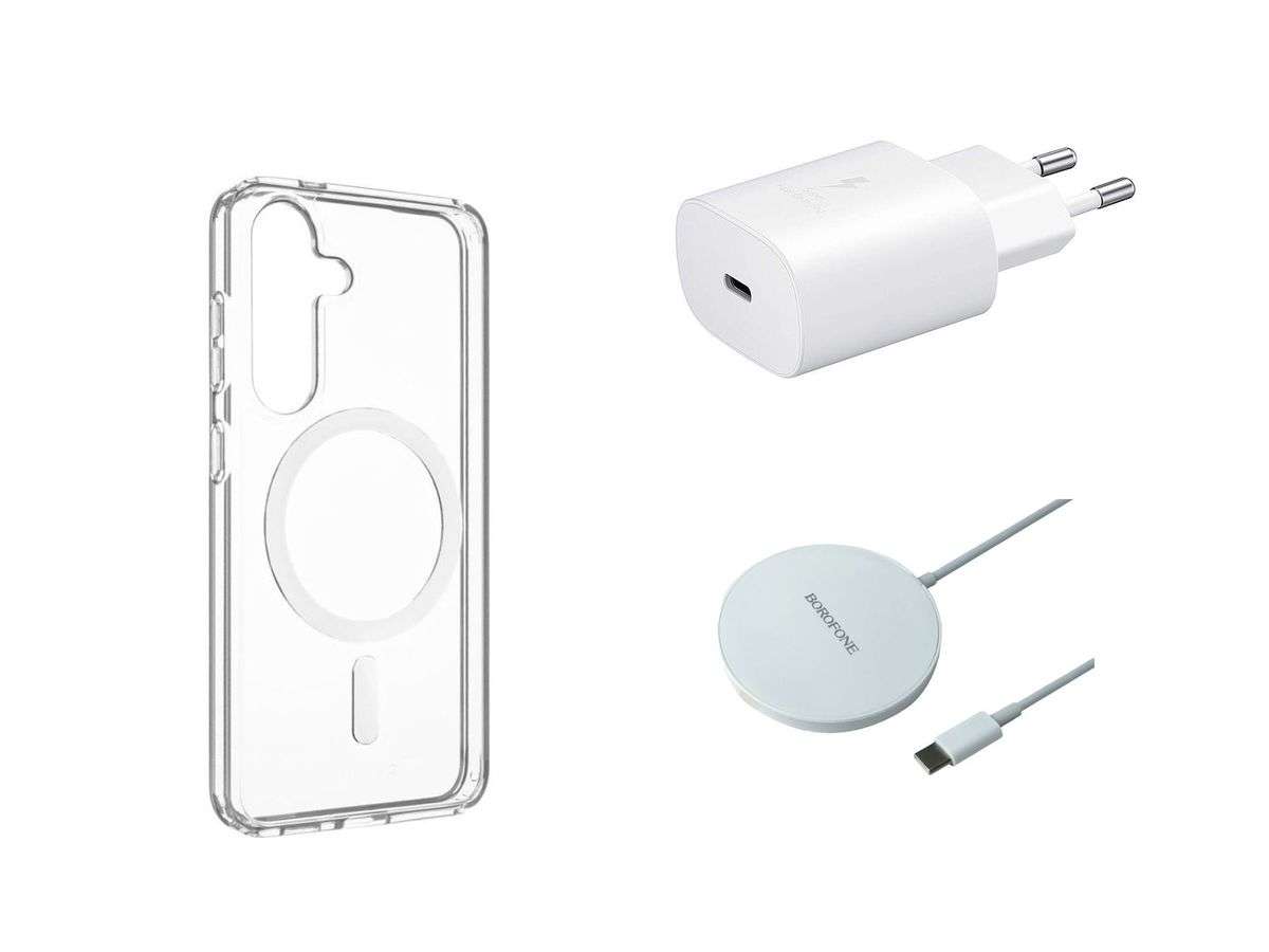 Magnetic Case & Wireless Charger Combo for Samsung S24FE