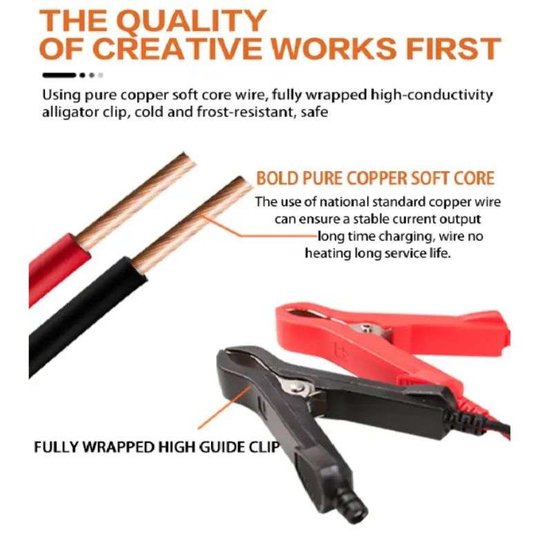 Andowl Car Battery Repair Charger 12V Car Battery Charger