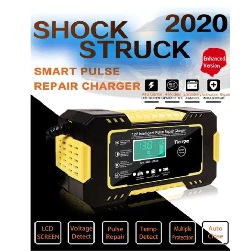 Andowl Car Battery Repair Charger 12V Car Battery Charger