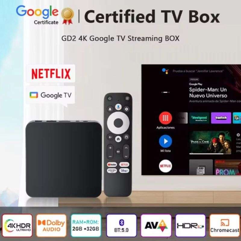 TV Box Gen Android 12 Google & Netflix Certified GD2 TV Box