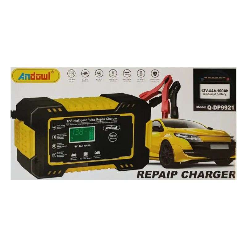 Andowl Car Battery Repair Charger 12V Car Battery Charger