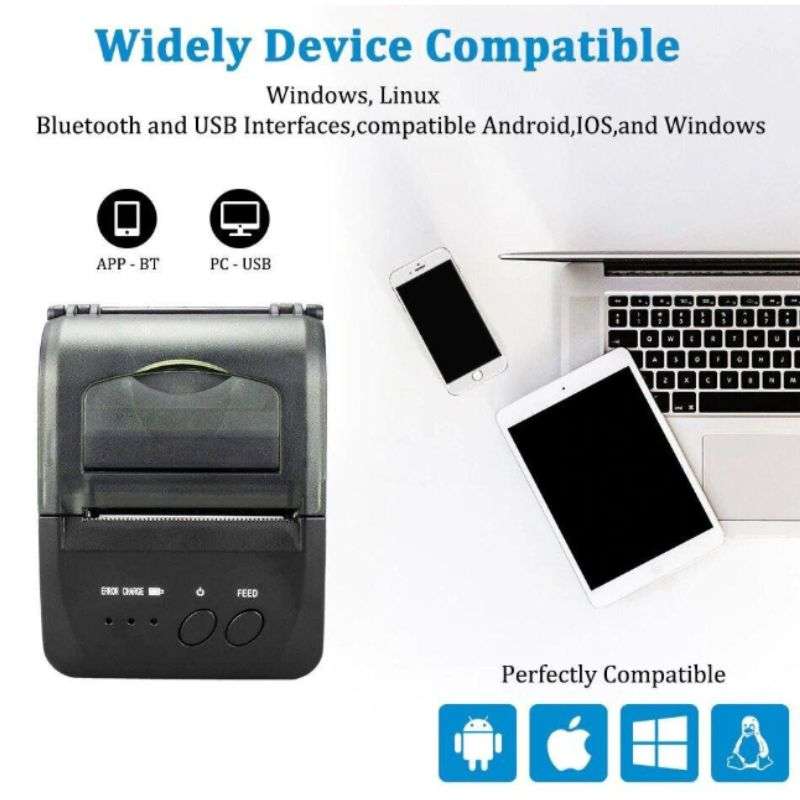 Andowl Portable Thermal Receipt Printer Q-P01 | POS Printer