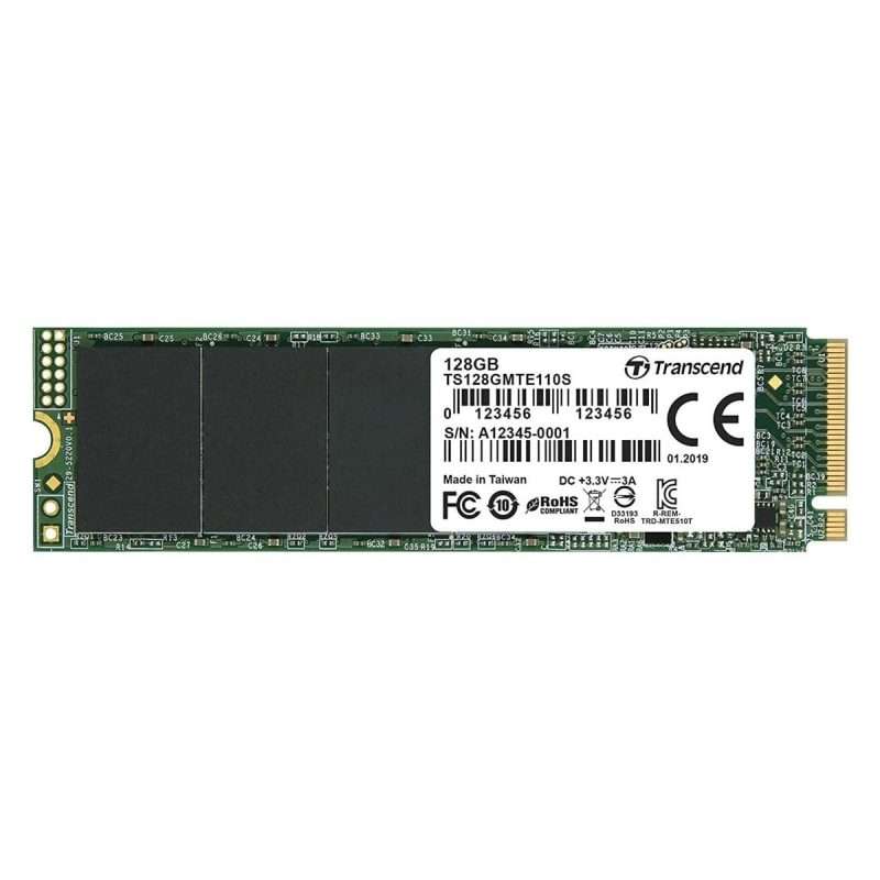 128GB Transcend MTE110S PCI-E M.2 2280 NVMe Solid State Drive