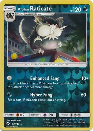 Alolan Raticate Reverse Holo