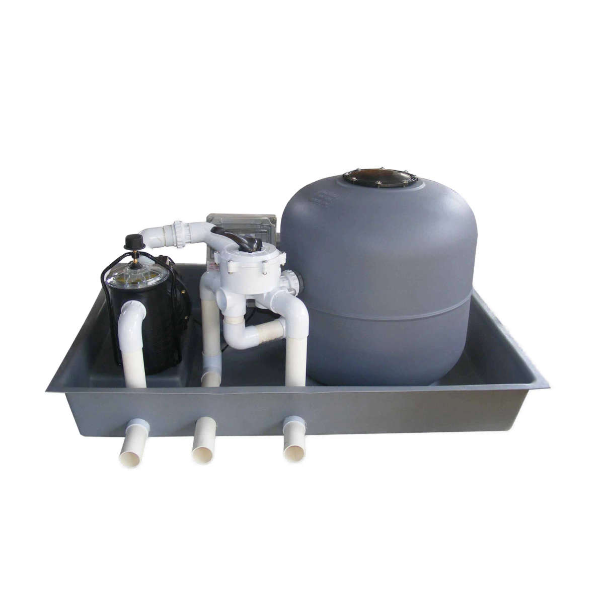Aqua Max 3-Bag Filtration System Box | Complete - Grey Grey