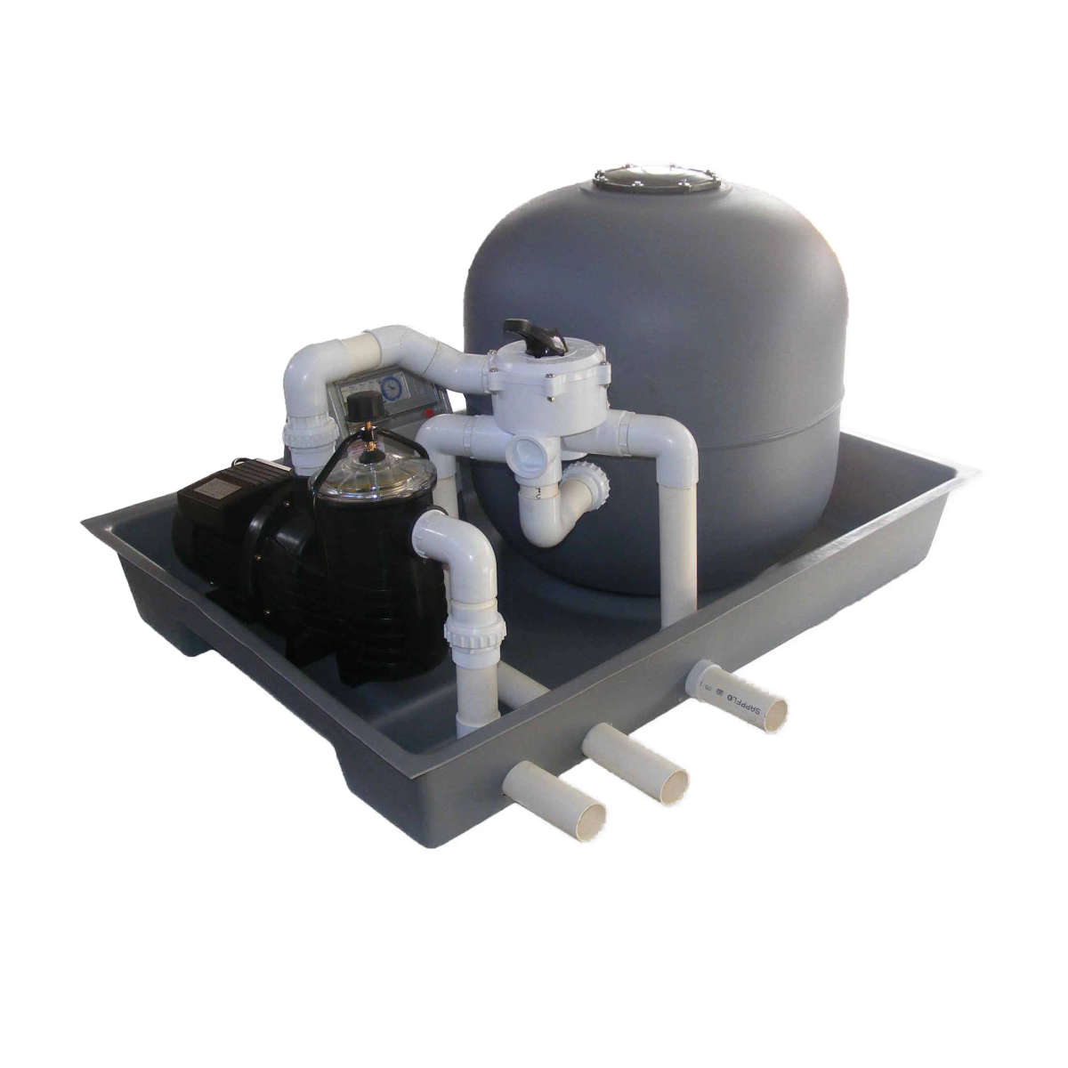 Aqua Max 3-Bag Filtration System Box | Complete - Grey Grey