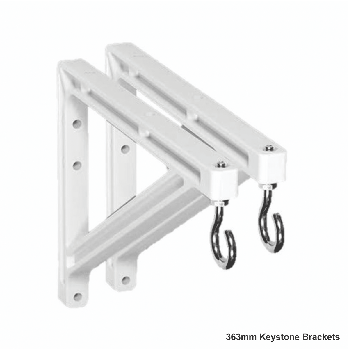 Pulldown Screen Keystone Brackets - 363mm
