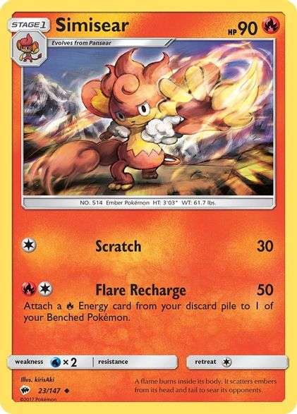 Pokemon - Simisear - SM - Burning Shadows