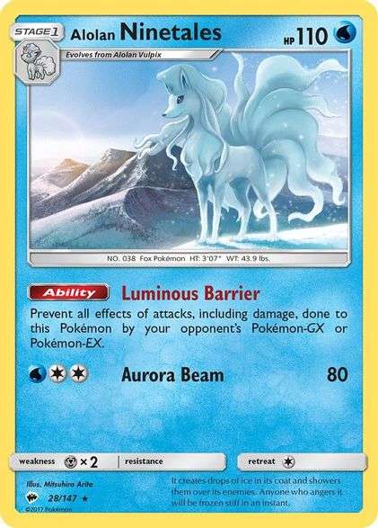 Pokemon - Alolan Ninetales - SM - Burning Shadows