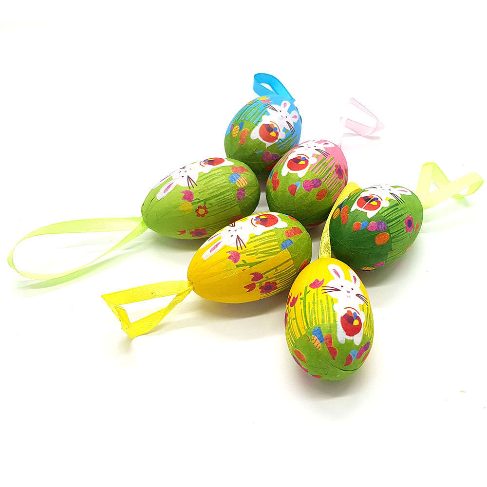 Easter Eggs Hanging Decor - Easter Egg Table Decor- 6 Pack