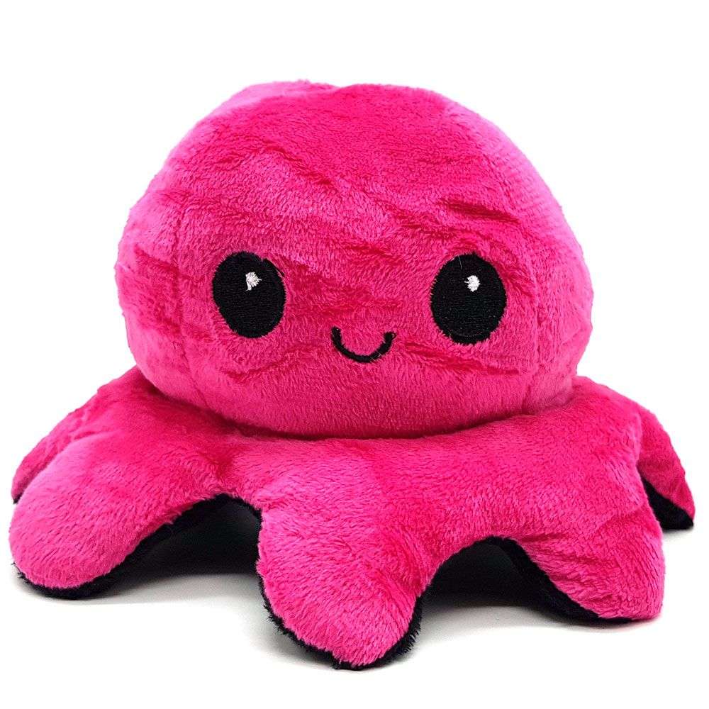 Happy Sad Octopus - Mini Mood Octopus Plush Toy - Pink Ghost