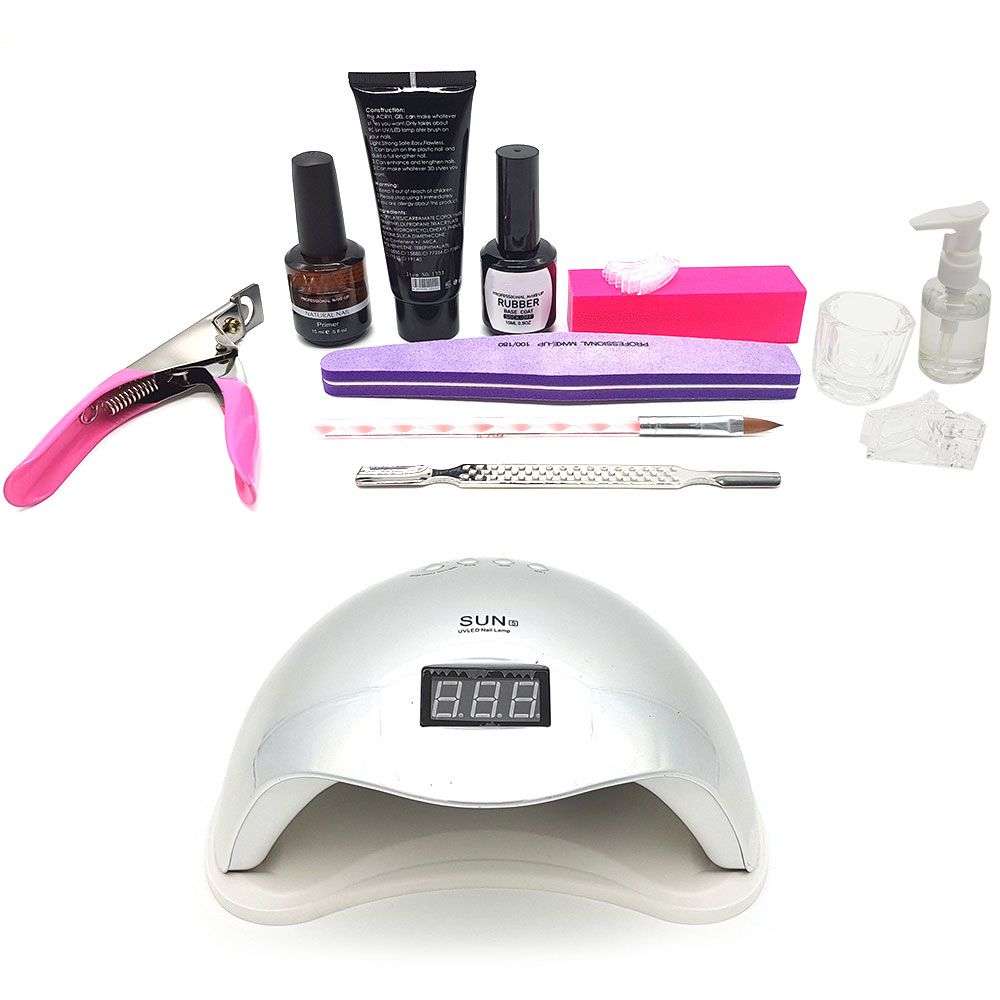 BUFFTEE Poly Gel Starter Kit- PolyGel Nail Extension Set With Led Lamp