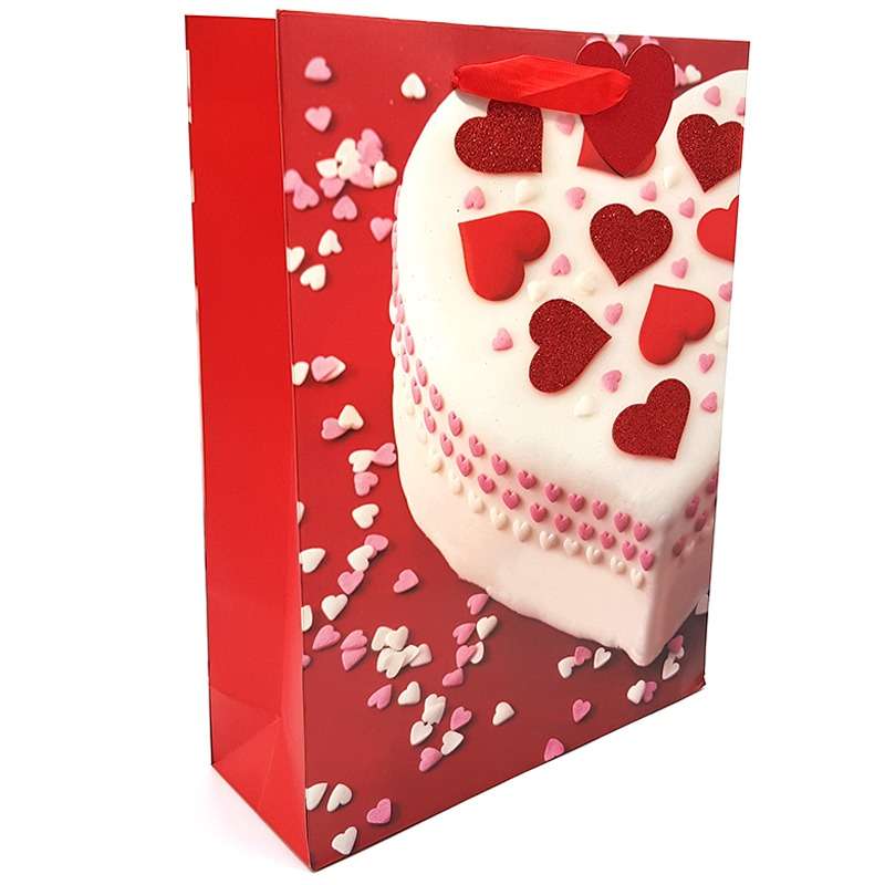 Bufftee Valentines Day Cake Gift Bag- Large