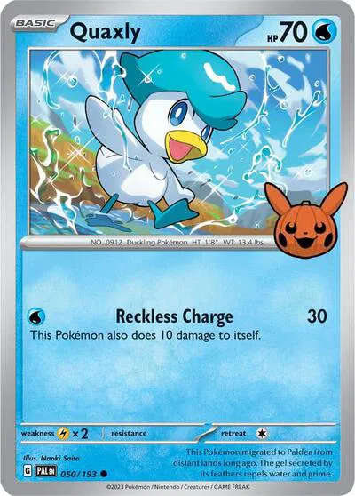 Pokemon Cards - Quaxly 050/193  Trick or Trade BOOster Bundle 2024