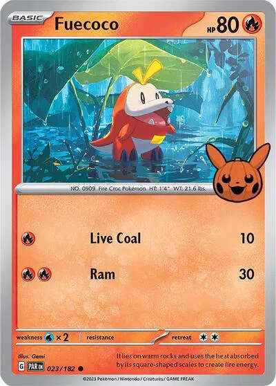 Pokemon Cards - Fuecoco 023/182 Trick or Trade BOOster Bundle 2024
