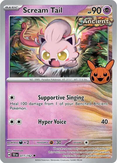 Pokemon Cards - Scream Tail 077/162 Trick or Trade BOOster Bundle 2024