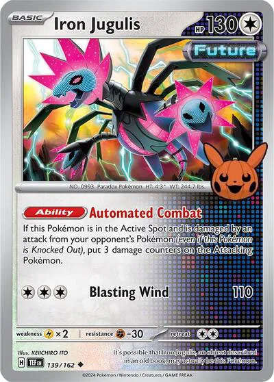 Pokemon Cards - Iron Jugulis 139/162 Trick or Trade BOOster Bundle 2024